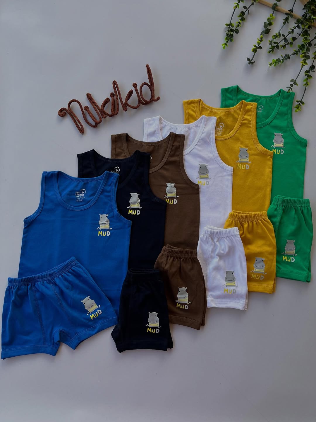 ست رکابی و شورت پسرونه سایز ۲ تا ۱۰ سال