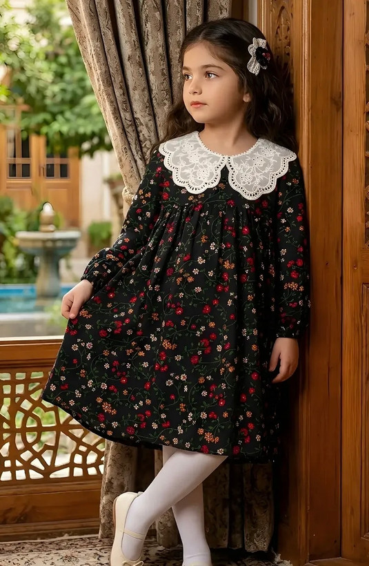 پیراهن لینن الیاف طبیعی ۲تا ۹سال